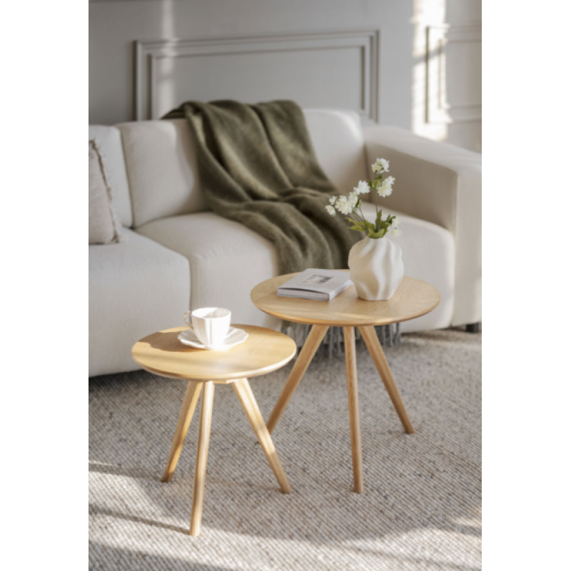 RO YUMI NESTING TABLES OAK